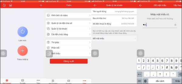 Đổi pass bằng Hik-Connect