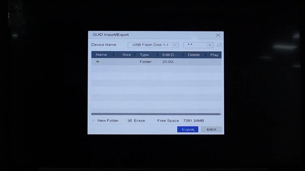 Export file GUID ra USB