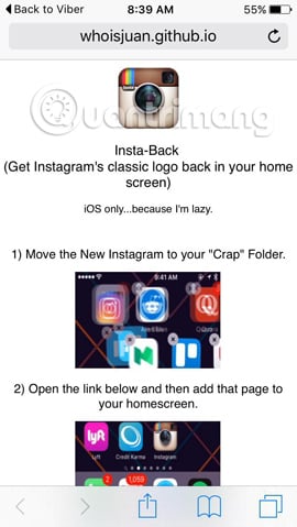 Cách đưa icon Instagram cũ trở lại trên thiết bị iOS