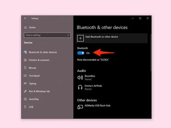 Bật Bluetooth trên máy tính