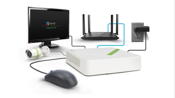 Kết nối các thiết bị ngoại vi vào đầu thu camera Ezviz