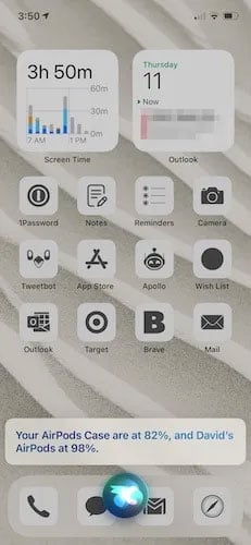 Kiểm tra pin AirPods bằng cách hỏi Siri