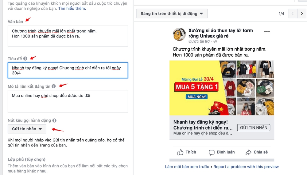 mẫu nhắn tin trả lời khách hàng
