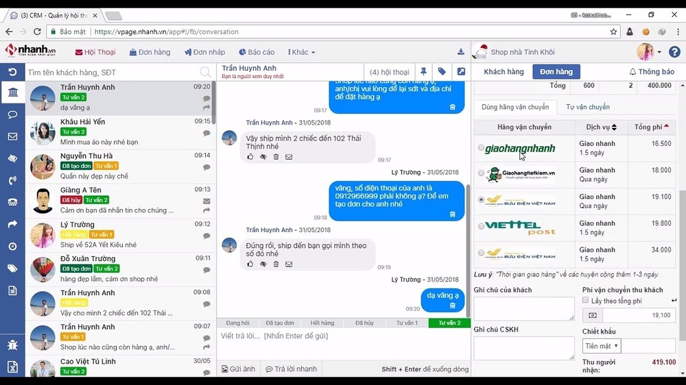 mẫu nhắn tin trả lời khách hàng