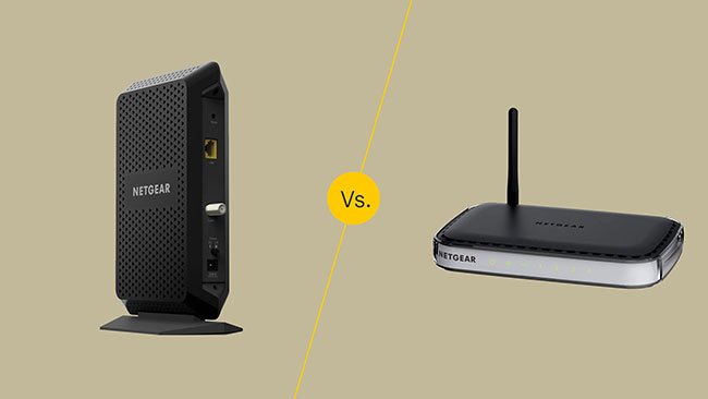 Modem và router có những điểm khác biệt