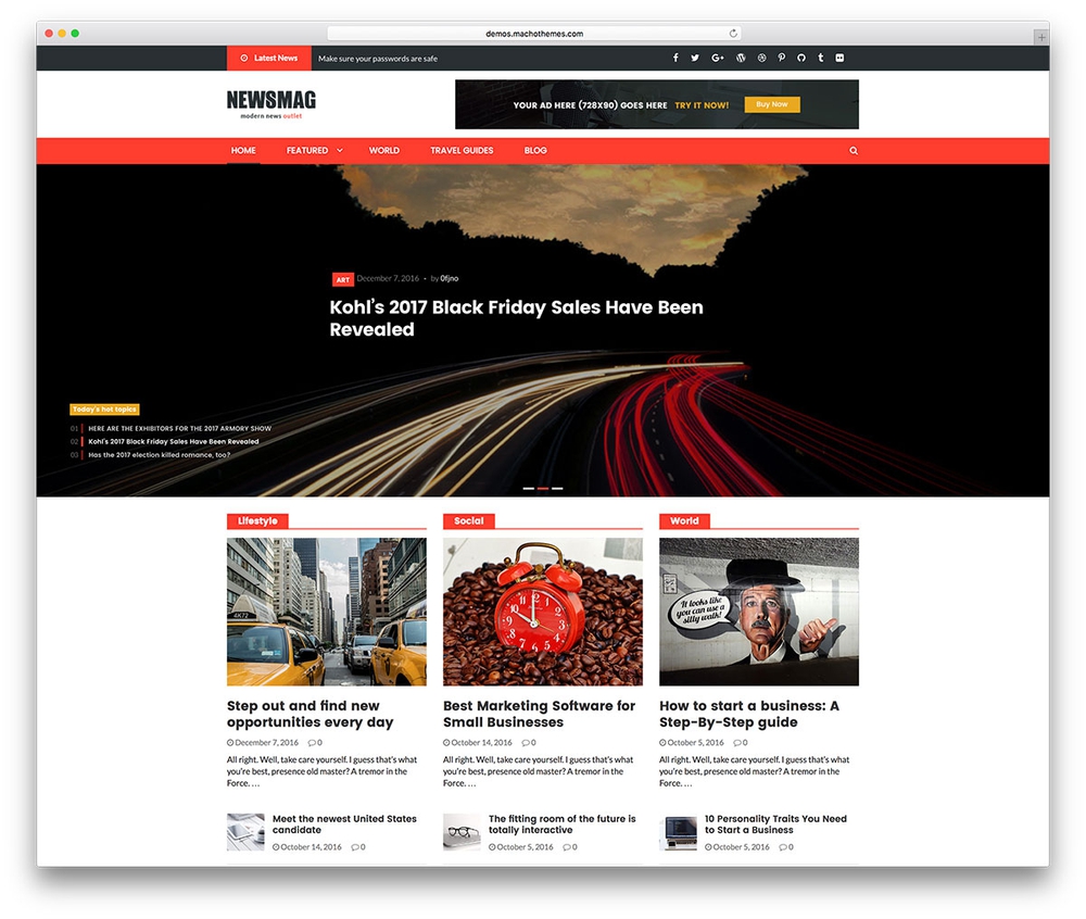 Một số mẫu thiết kế website tin tức, tạp chí nổi bật nhất 