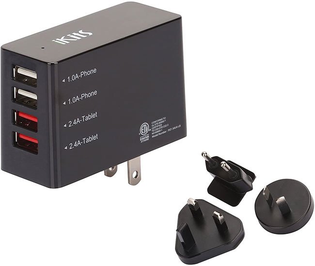 iKits 4-Port USB Wall Charger