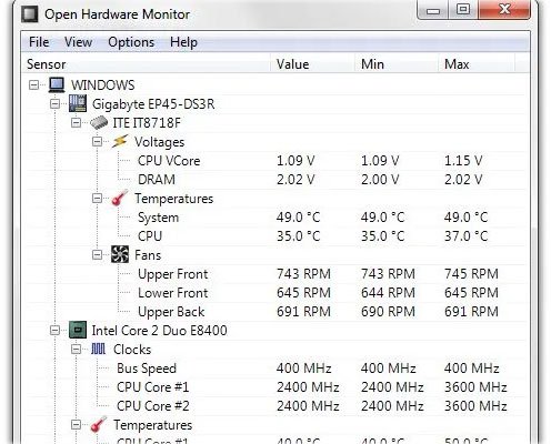 Đo lượng điện tiêu thụ bằng phần mềm Open Hardware Monitor