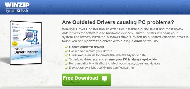 Phần mềm Winzip Driver Updater