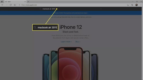 Gõ đời máy Mac vào ô tìm kiếm