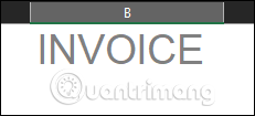 Nhập chữ Invoice
