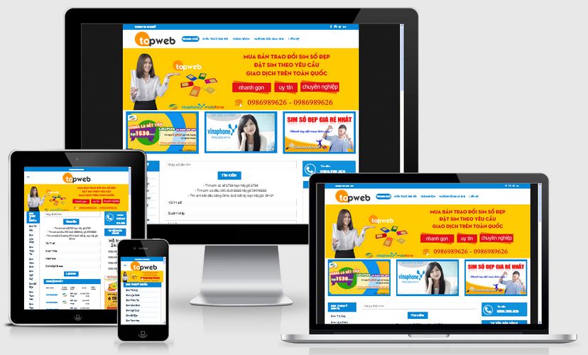 Thiết kế website bán sim ở đâu uy tín