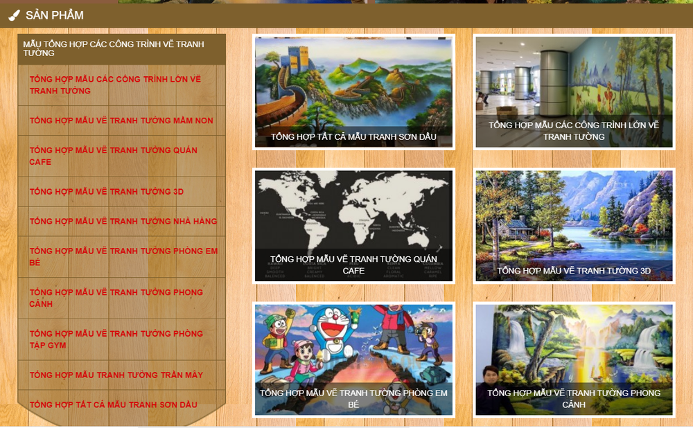 Một số mẫu thiết kế website dịch vụ vẽ tranh tường 3D