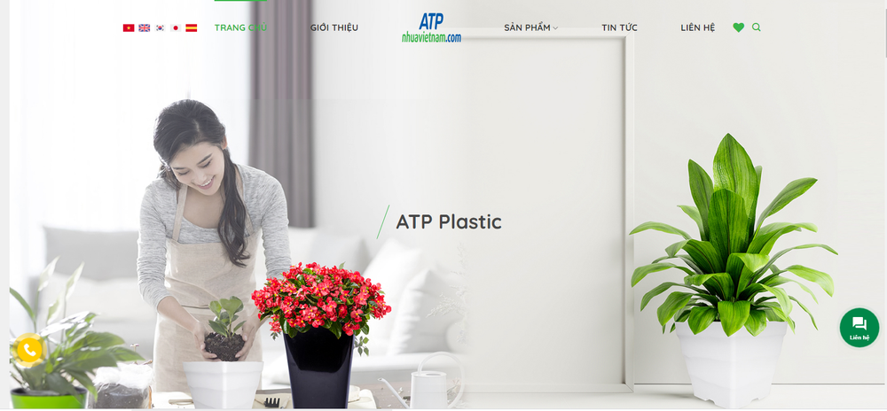 Một số mẫu thiết kế website bán đồ nhựa đẹp mắt