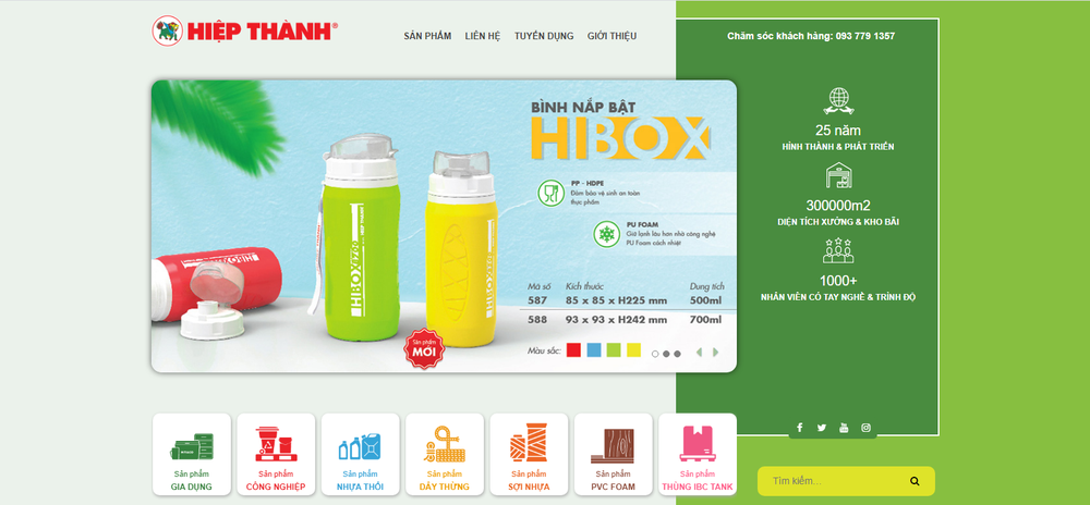 Một số mẫu thiết kế website bán đồ nhựa đẹp mắt