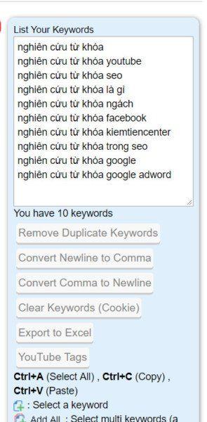 Tool tạo thẻ tag miễn phí không tốn thời gian: Keywordtoolaz
