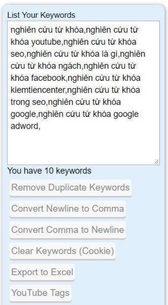 Tool tạo thẻ tag miễn phí không tốn thời gian: Keywordtoolaz