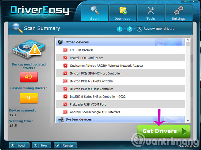 Click Get Drivers