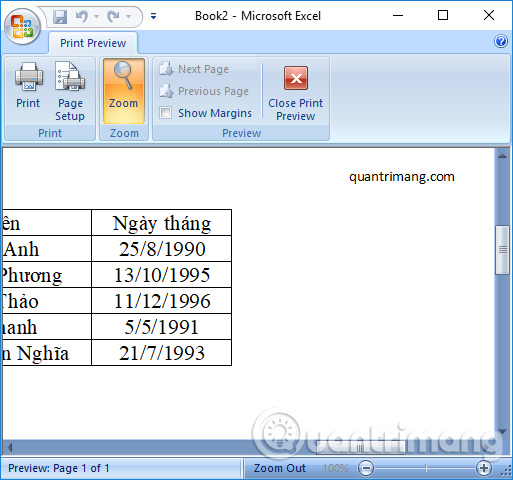 Header cho Excel 