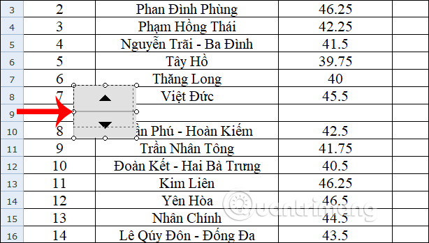 Kẻ nút Up và Down