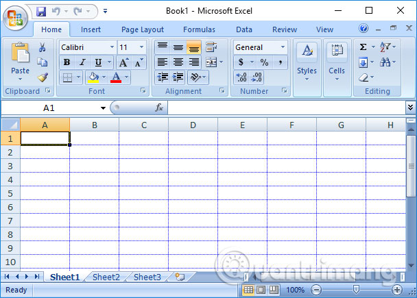 Đổi màu đường kẻ Excel 