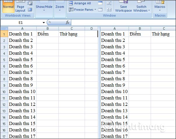 Tách theo chiều dọc