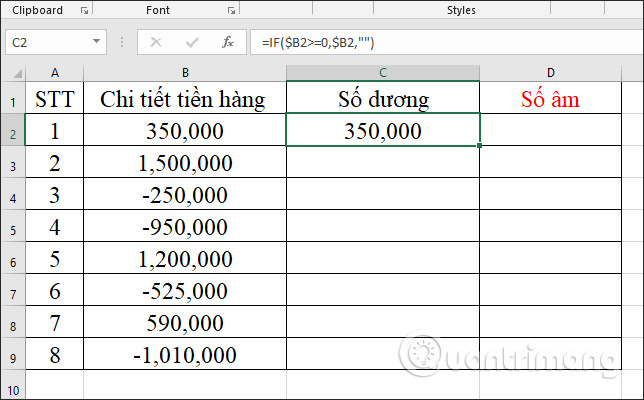 Kết quả số dương đầu tiên