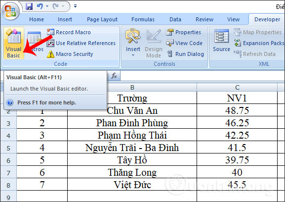 Nhấn Visual Basic 