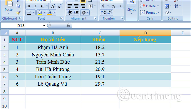 Xóa định dạng bảng Excel 