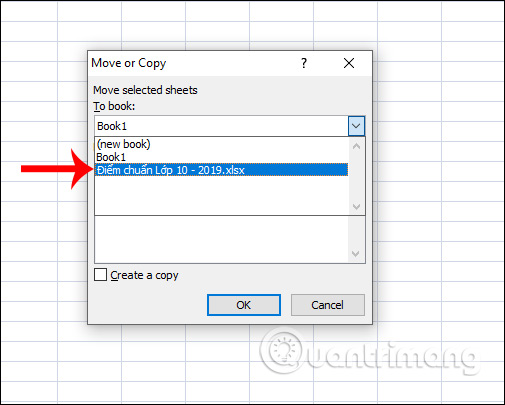 Chọn file Excel