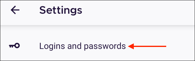 Bấm vào "Login and Passwords”