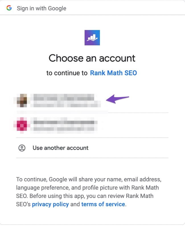 choose an account