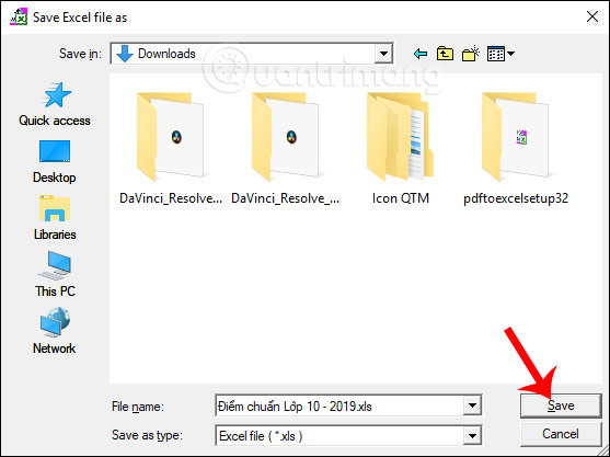 PDF to ExcelConverter chuyển file