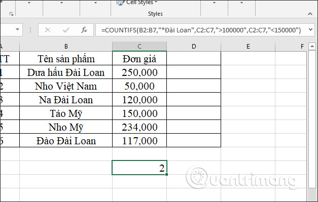 Tổng sản phẩm Đài Loan trong khoảng 100,000đ đến 150,000đ