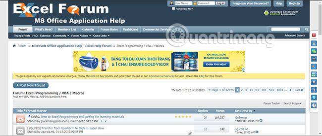 Excel Forum