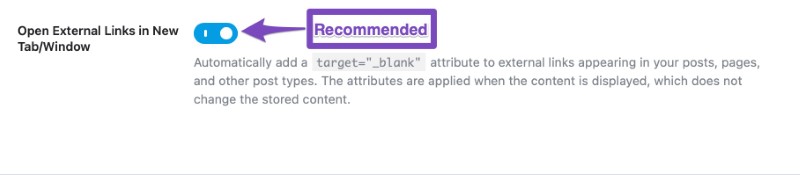open external links option