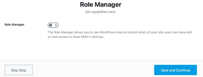 role manager settings