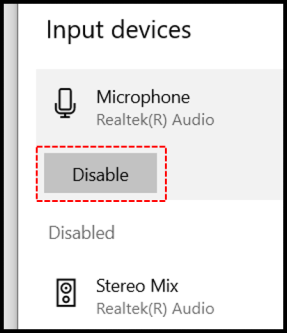 Bật tính năng Microphone