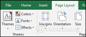 Chọn tab Page Layout
