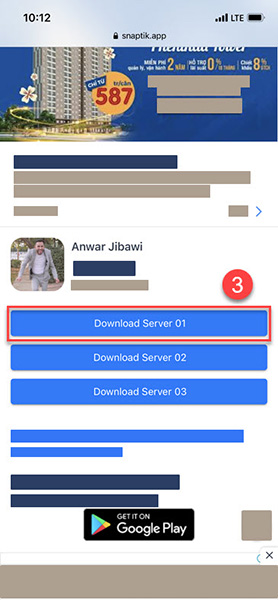Chọn Download Server 01
