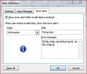 3 phương thức cơ bản để tránh lỗi nhập dữ liệu trong Excel