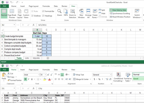 Cách mở nhiều bảng tính cạnh nhau trong Excel 2013