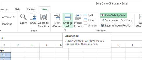 Cách mở nhiều bảng tính cạnh nhau trong Excel 2013