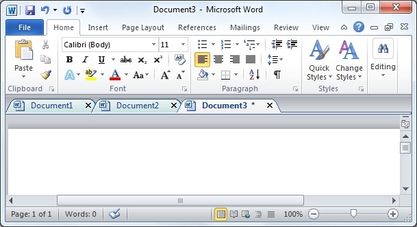 Biên tập và quản lý tài liệu theo thẻ tab cho Microsoft Office
