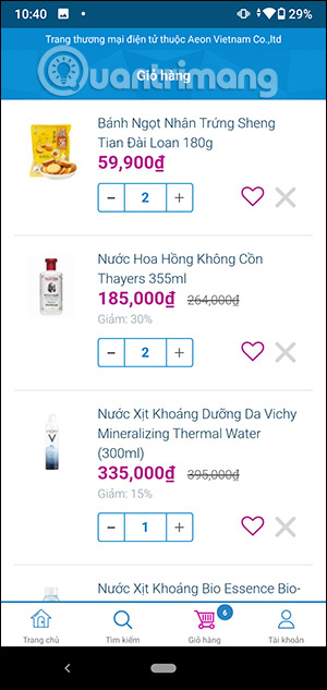 Hàng đã mua