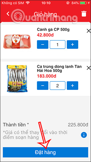 Đặt hàng
