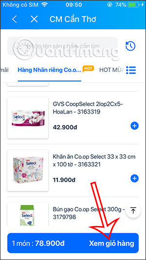 Xem giỏ hàng
