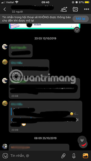 bật giao diện dark mode zalo