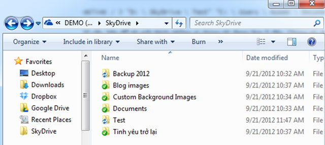 Đồng hộ hóa thư mục trên máy tính với Google Drive, Skydrive và Dropbox