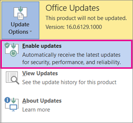 Enable Updates